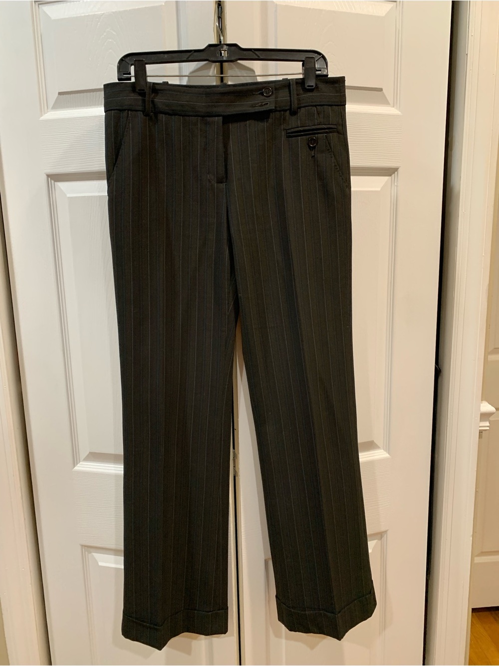 BCBGMaxAzria Men's Charcoal Pinstripe Dress Pants